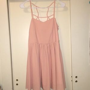 CUTE PINK STRAPPY DRESS
